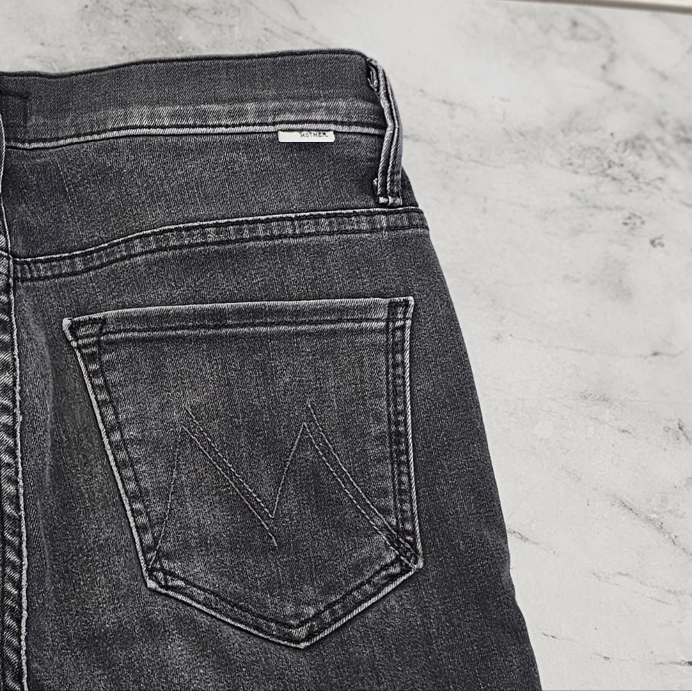 MOTHER The Swooner High Rise Skinny Ankle One Last Time Gray Jeans‎ 27 Preowned